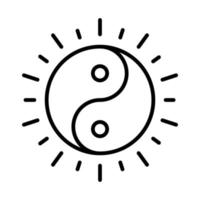 ying yang symbol of harmony and balance human rights day line icon design vector