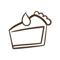 cake portion line style icon vector