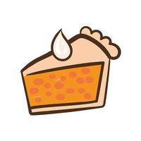 cake portion hand draw style icon vector