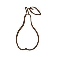 fresh pear line style icon vector