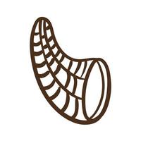 thanksgiving horn decoration line style icon vector