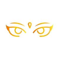 happy diwali india festival eyes of goddess durga deepavali religion event gradient style icon vector