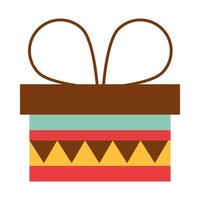 wrapped gift box surprise celebration party flat icon vector