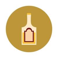 bottle tequila drink beverage alcohol block and flat icon vector