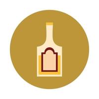 bottle tequila drink beverage alcohol block and flat icon vector