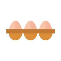 agriculture and farming eggs in box flat icon style vector