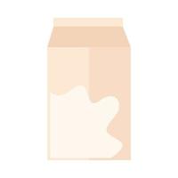 milk box liquid food product flat icon style vector