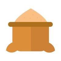 filled sack with grain agriculture and farming flat icon style vector