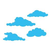 clouds sky floating scene icons vector