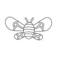 abeja, insecto, vuelo, aislado, icono vector