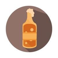 oktoberfest festival beer bottle foam drink celebration german traditional block and flat icon vector