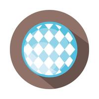 traditional blue checkered pattern block and flat icon vector