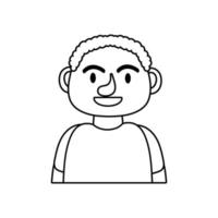 old man person character line style icon vector