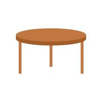 muebles de mesa de madera icono aislado vector
