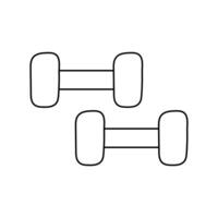 dumbbells gym accessories isolated icon vector