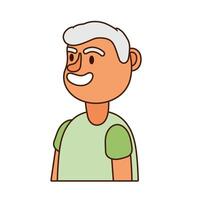 personaje de avatar de persona anciana vector