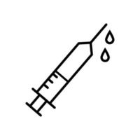 injection medical line style icon vector
