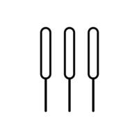 acupuncture needles line style icon vector