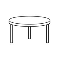 muebles de mesa de madera icono aislado vector