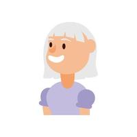 old woman person avatar character vector