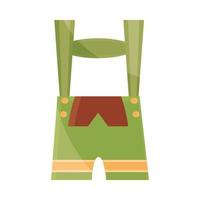 lederhosen ropa tradicional bávara diseño de icono plano vector