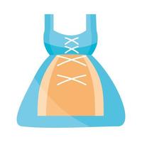 dirndl traditional dress worn in germany flat icon design vector