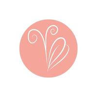 ecology leaves plants block and line style vector
