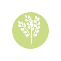 branch with leaves block and line style vector