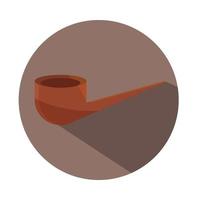 pipe tobacco hipster habit block and flat icon vector