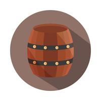 oktoberfest festival wooden beer barrel celebration german traditional block and flat icon vector