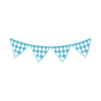 oktoberfest beer festival checkered pennants decoration celebration german traditional design vector