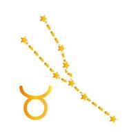 zodiac taurus constellation astrological gradient style icon vector