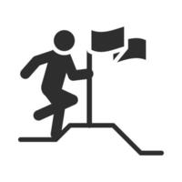 Maratón de deporte extremo estilo de vida activo silueta diseño de icono vector