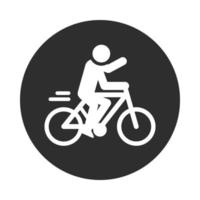 extreme sport bmx rider active lifestyle block and flat icon vector