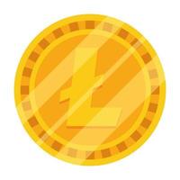 diseño de vector de litecoin aislado