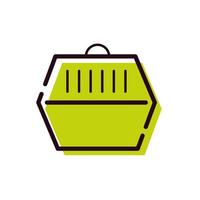 mascot crate icon vector