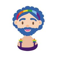 Pride LGBTQ character icon vector