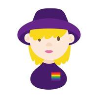 Pride LGBTQ character icon vector