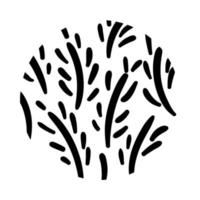 branch and leaves organic pattern line style vector