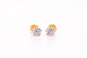 Diamond earring gold photo