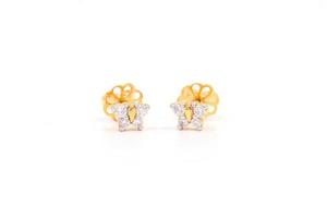 Diamond earring gold photo