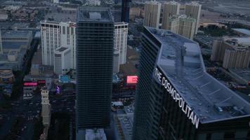 Las Vegas, Nevada, USA - November 26, 2014 Aerial view of Las Vegas Strip video