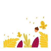 autumn season leaves vector