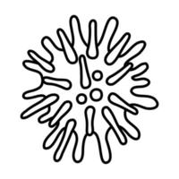 icono de estilo de línea de partículas de coronavirus vector