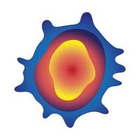 covid19 particle with nucleus isolated icon vector