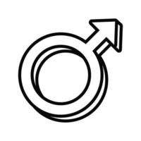 icono de símbolo masculino vector