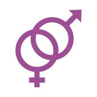 heterosexual sexual orientation icon vector