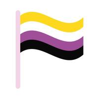 non binary pride flag vector