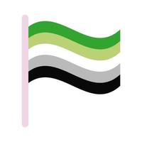 aromantic flag icon vector