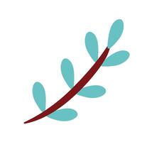 branch with leaves icon vector